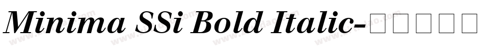Minima SSi Bold Italic字体转换